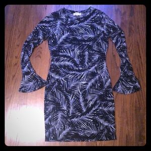 Michael Kors stretchy palm leaf dress